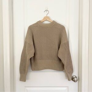 Everlane Women's Crew Neck Sweater in Tan